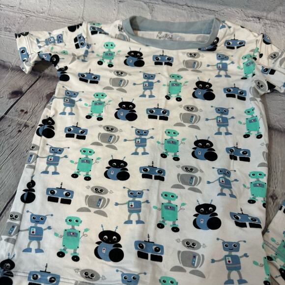 Kickee Pants Robot Bamboo Shorts Set - Picture 2 of 3